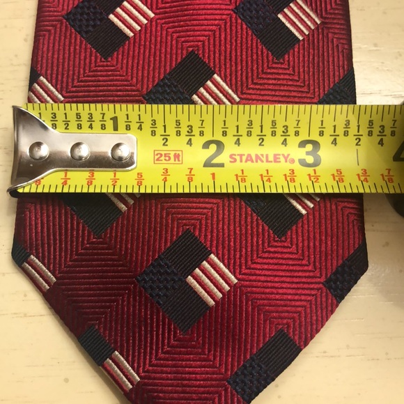 Ermenegildo Zegna Tie/ burgundy print - Picture 7 of 8